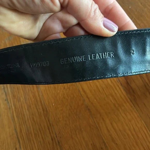 Anne Fontaine Maldivia black croc embossed belt - Picture 8 of 10